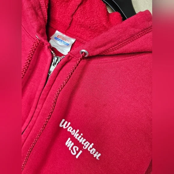 HANES Women's  Size XL Washington State Cougars‎ Hoodie Red Sweatshirt - Picture 6 of 7